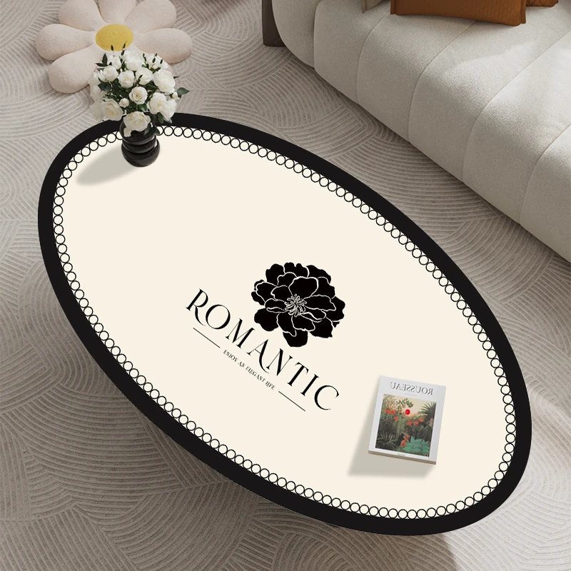 椭圆形茶几桌垫防水防油免洗防烫皮革桌布圆形弧形椭圆形桌垫