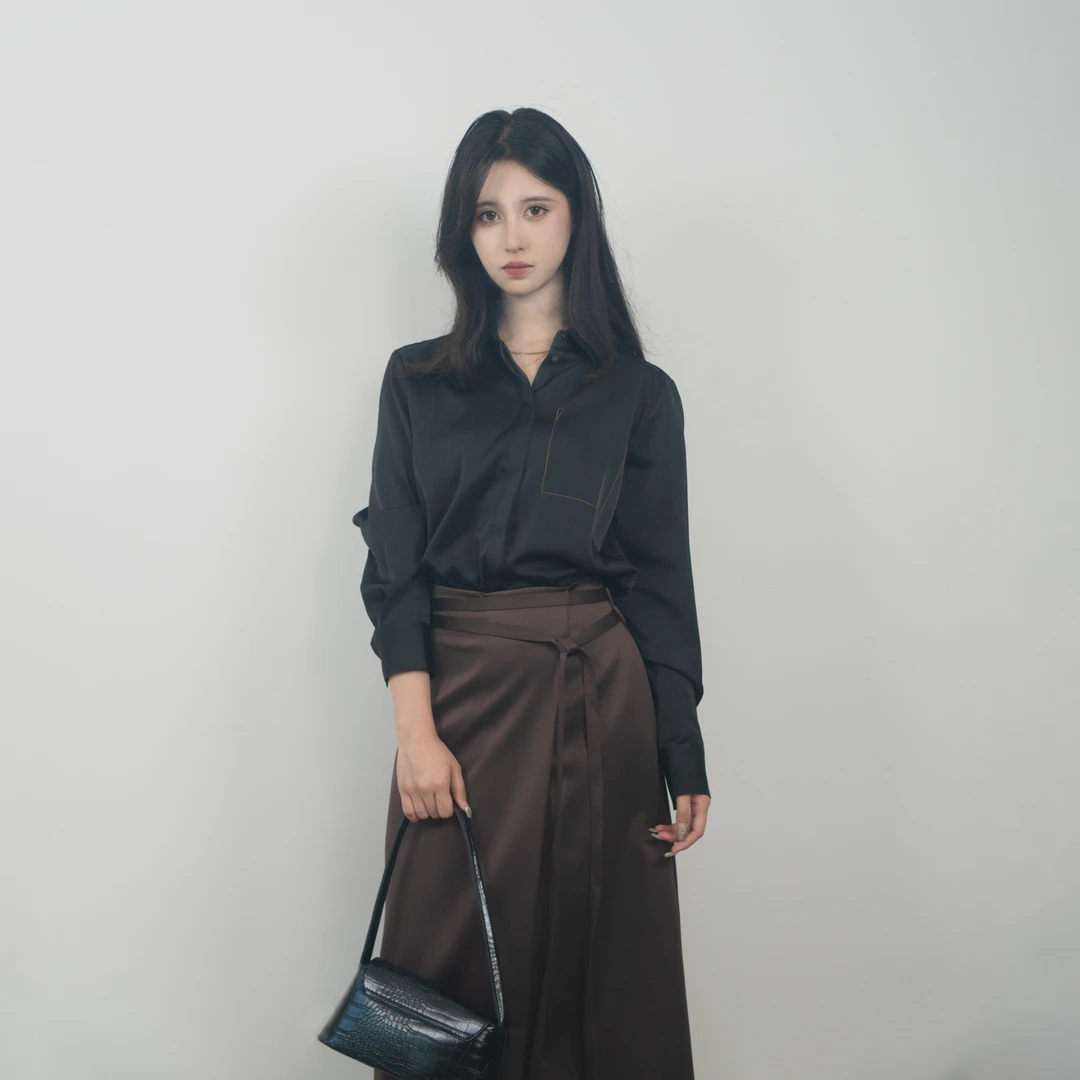 Neass Tailor 【墨白云羽】车线设计感长袖衬衫