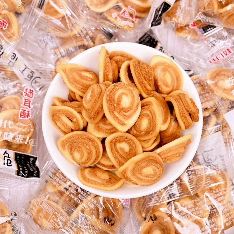 猫耳酥零食怀旧8090酥脆香酥饼干独立袋装整箱批发追剧传统猫耳朵