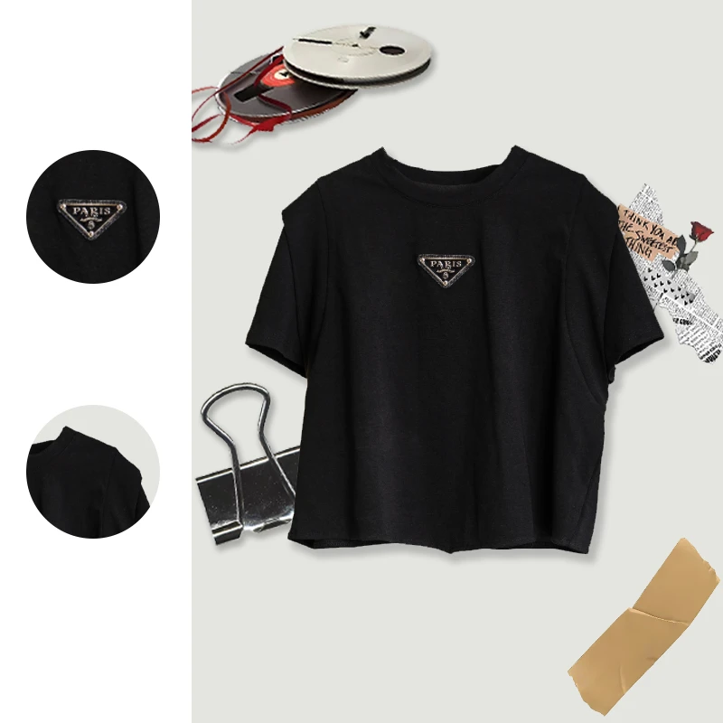 【气质显瘦】新款时尚气质显瘦大码T恤休闲24023