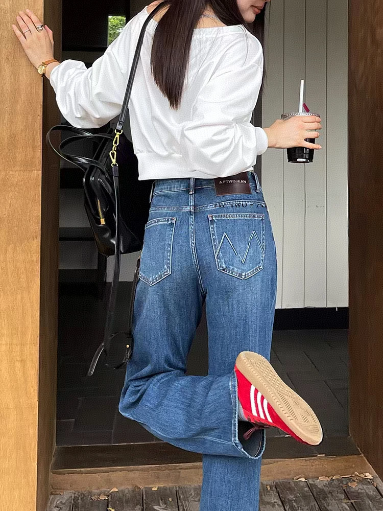 SU【150-1】83代  愫言 MWMA新冬款Q暖绒四面弹窄版阔腿牛仔裤~
