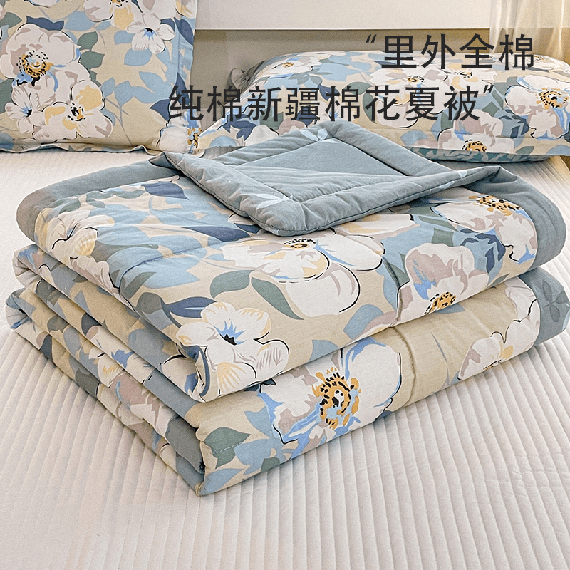 新疆纯棉花夏凉被纯棉全棉空调被夏季薄被子被芯可机洗学生宿舍被