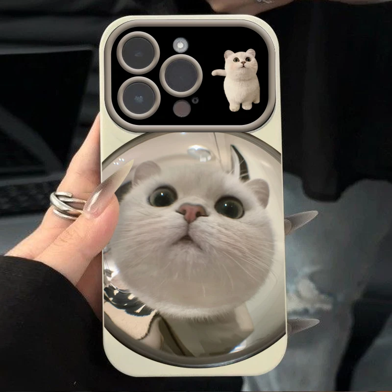 SMBLCE可爱大头猫咪苹果华为vivo小米oppo手机壳iphone15/13/14套