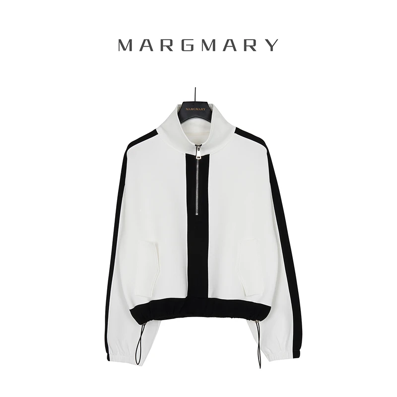 2025新款设计师走秀新款宽松套头长袖卫衣半拉链设计感上衣