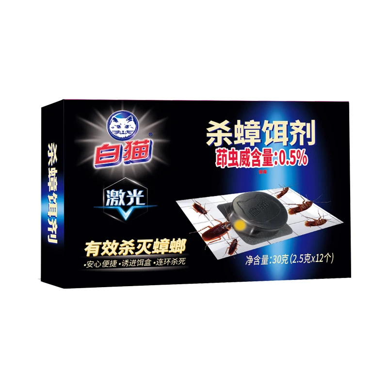 白猫杀蟑螂饵剂12粒/盒