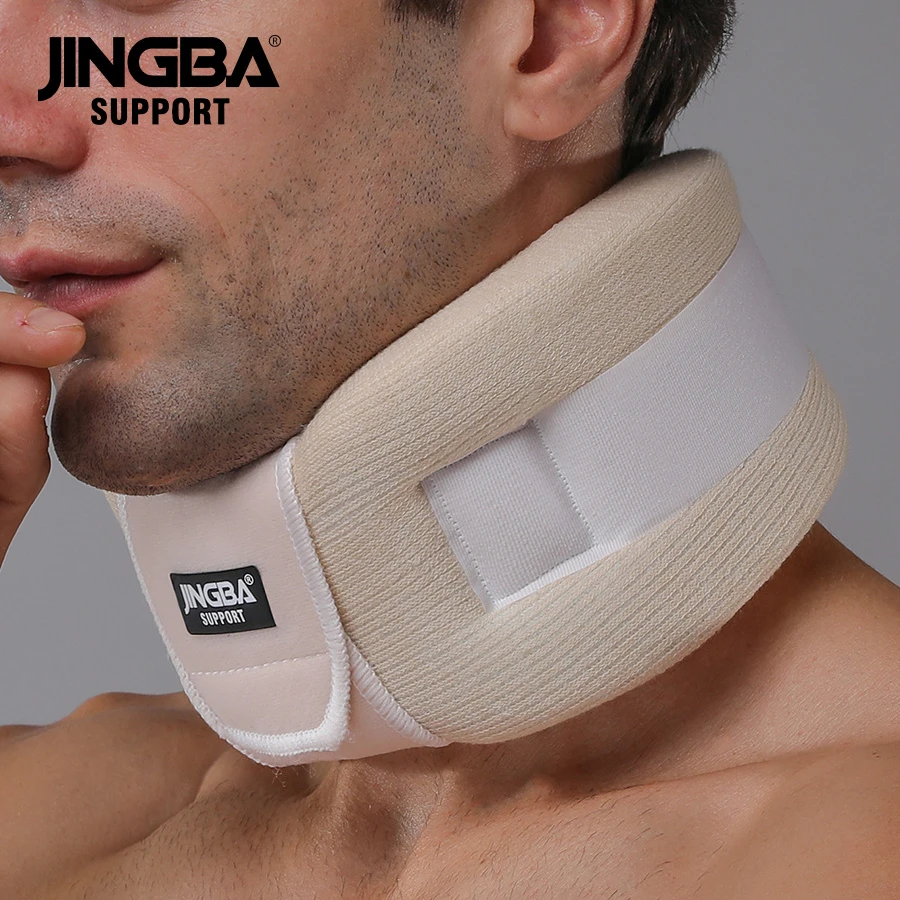 JINGBA SUPPORT海绵护颈颈部加厚固定支撑护脖健身运动护具户外