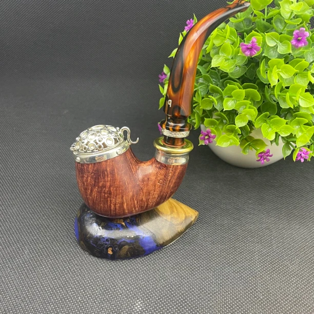 石楠木帕斯库奇手工制作/纯银防风帽石烟木手工艺品烟斗烟具
