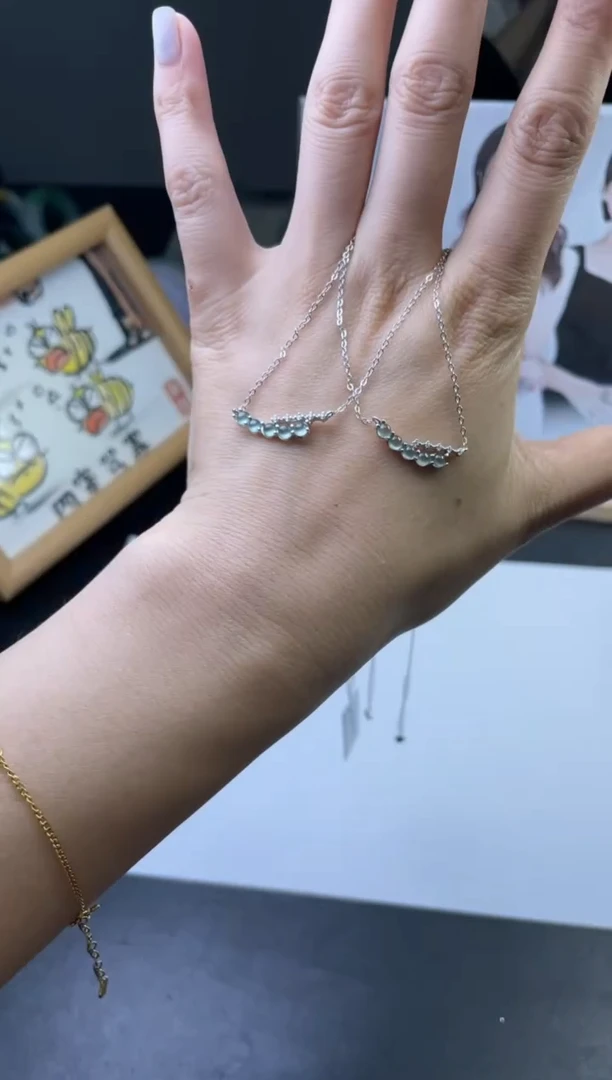 【闪购商品】翡翠项链银S925镶嵌多样性发一件H1