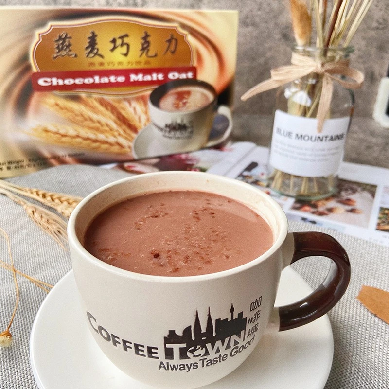 马来西亚原装进口咖啡城燕麦巧克力盒装42G*12小包