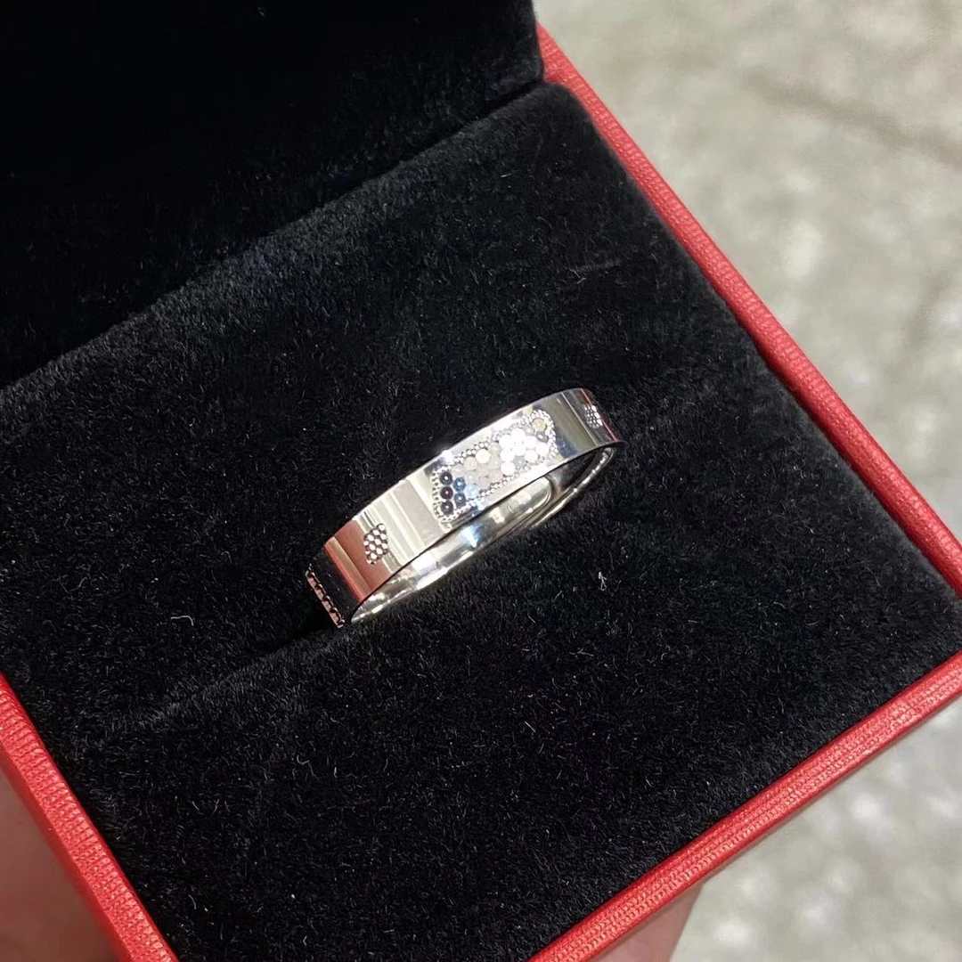 925银戒指 方形时尚鱼鳞纹素圈银戒指