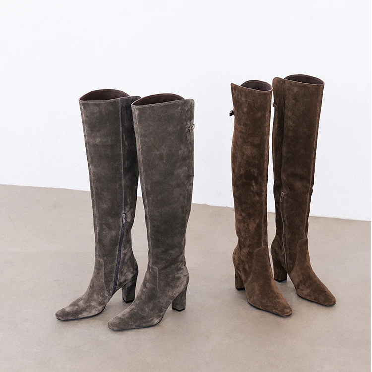 IORE理想矿石原创两穿复古时髦低调气质显腿长瘦高跟过膝长靴