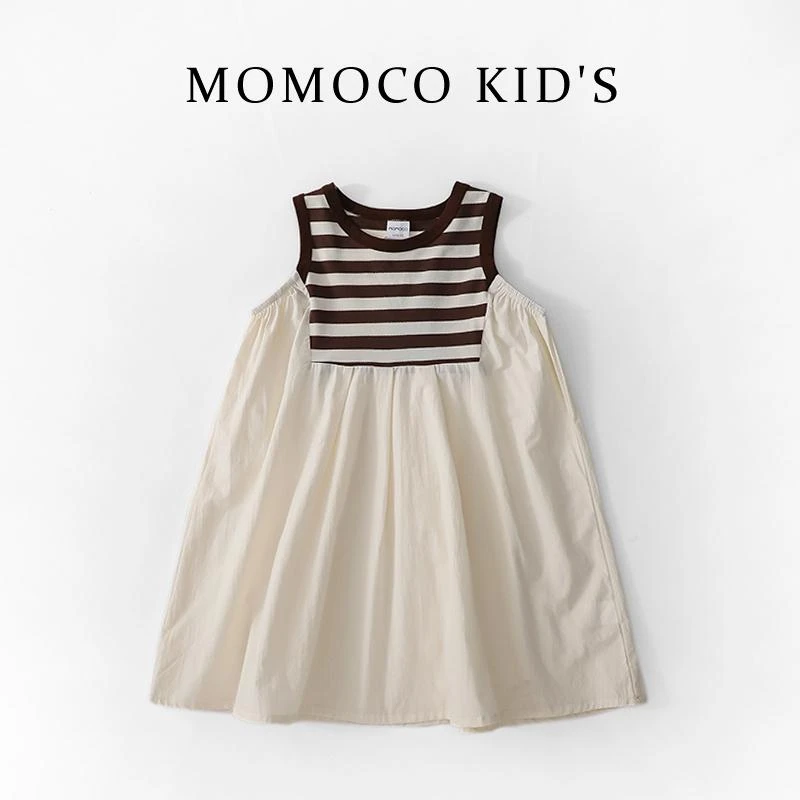 MOMOCO女童薄款连衣裙背心裙儿童裙子拼接3-6岁新款75630470022