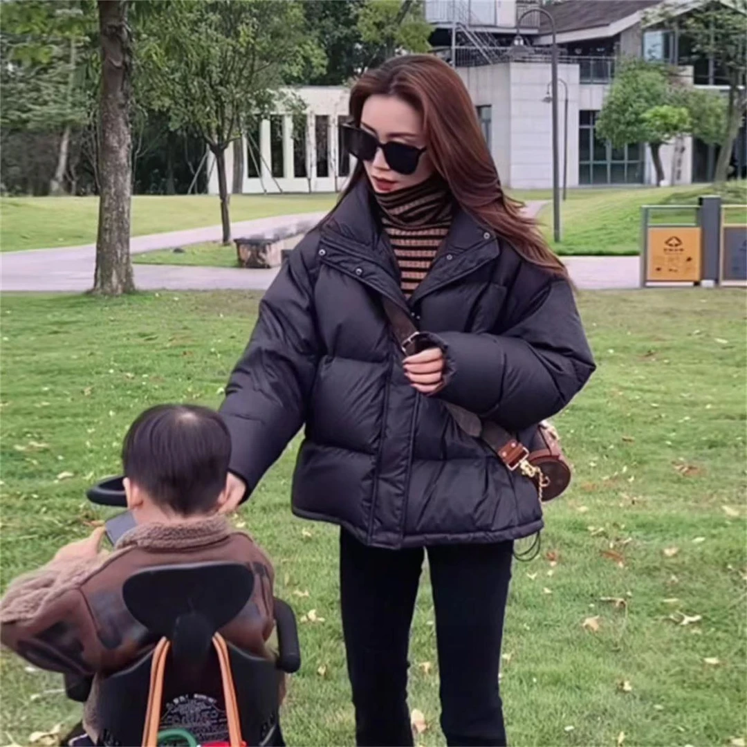 反季棉服2024冬季新款宽松韩版黑色学生时尚面包加厚短款外套