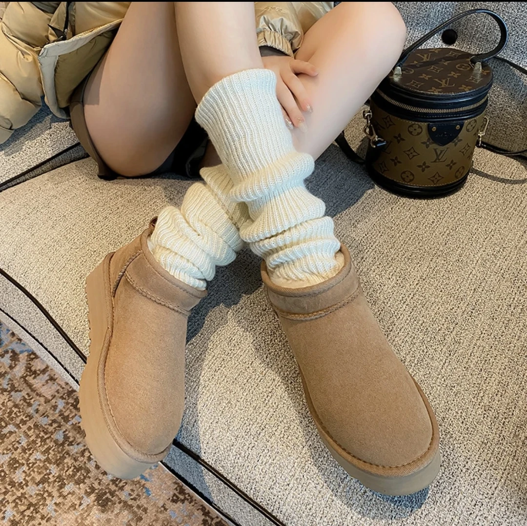 卡米【羊皮毛一体】 2023冬季短靴时尚保暖百搭雪地靴经典保暖 5092