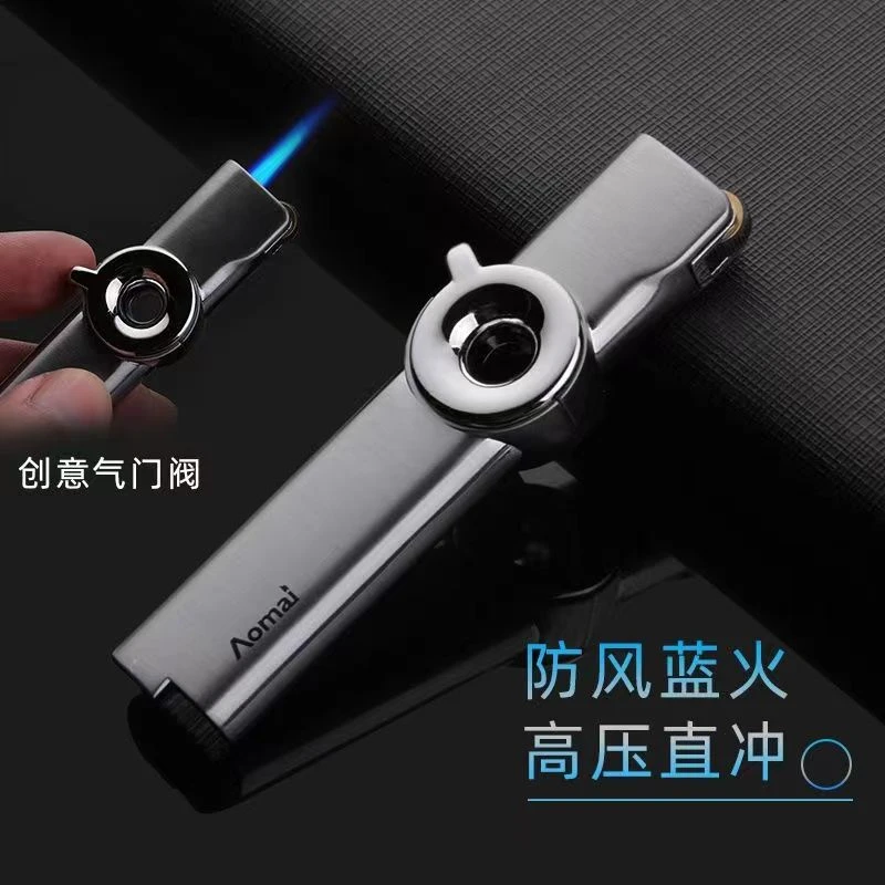 网红镂空砂轮打火机创意个性防风直冲蓝焰礼盒包装礼物送男友高档