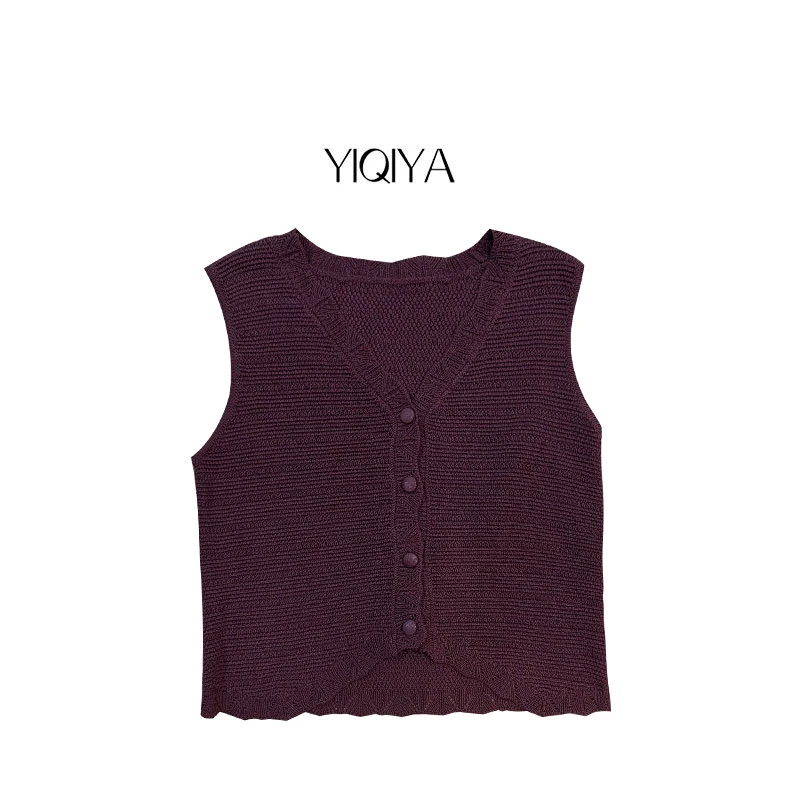 【瞿老板】莫奈花园2024新款天丝无袖时尚舒适感简约女士马甲A20473