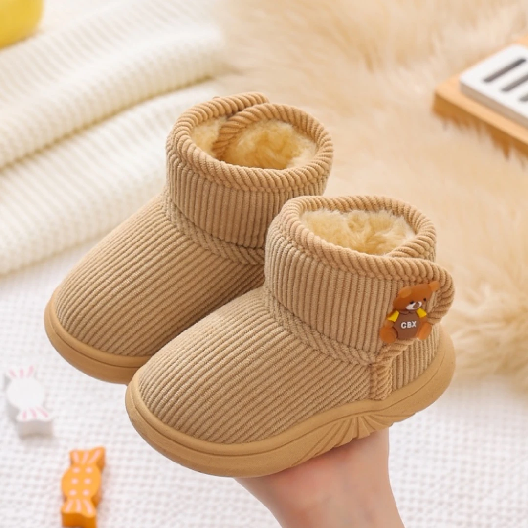 儿童棉鞋秋冬款幼婴儿宝宝二段宝宝防摔男女童超萌针织耐脏学步鞋
