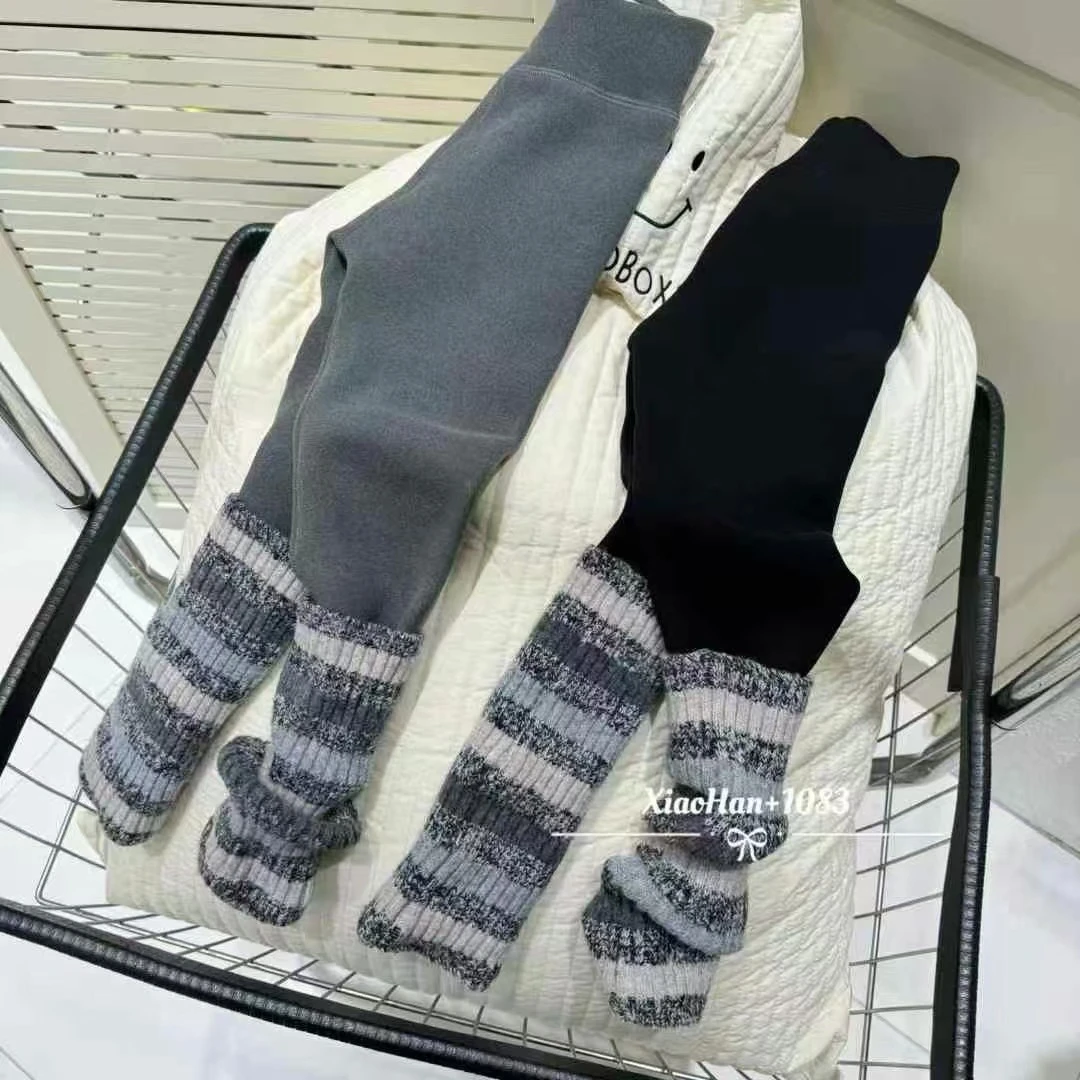 九月家针织腿袜打底裤