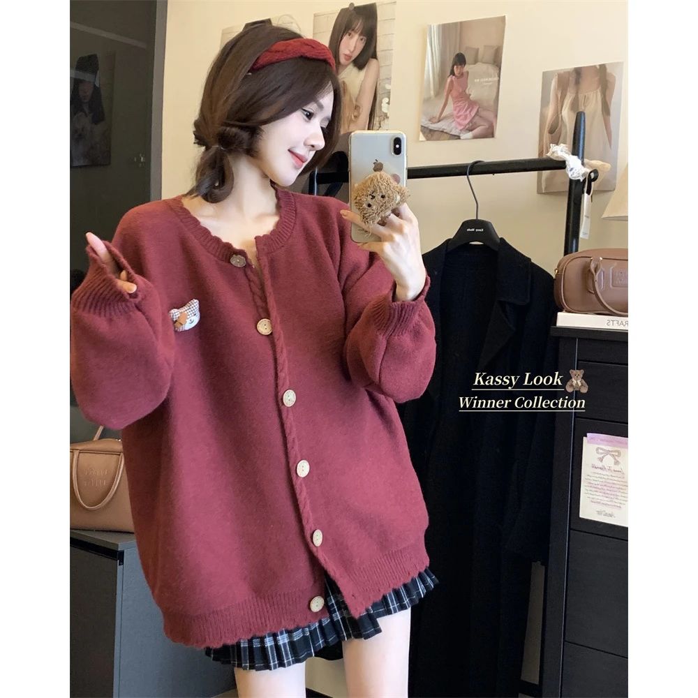 【星星】胖MM毛衣外套秋冬新款设计感小众温柔小香风甜美针织开衫