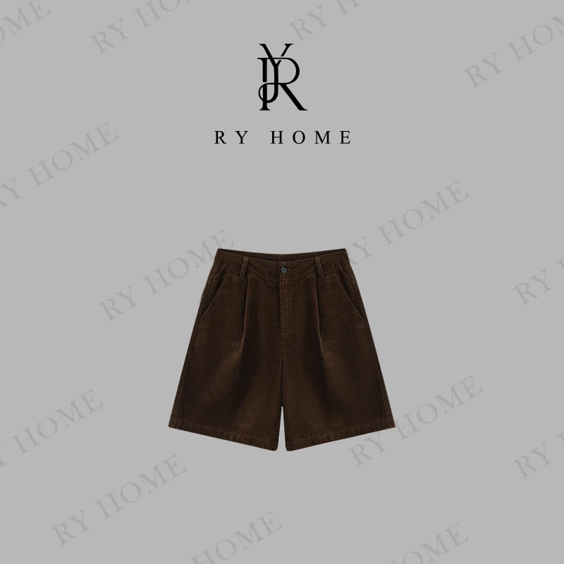 【容雨RYHOME】“北屿”2024秋季进口条绒七分骑马短裤243K2237