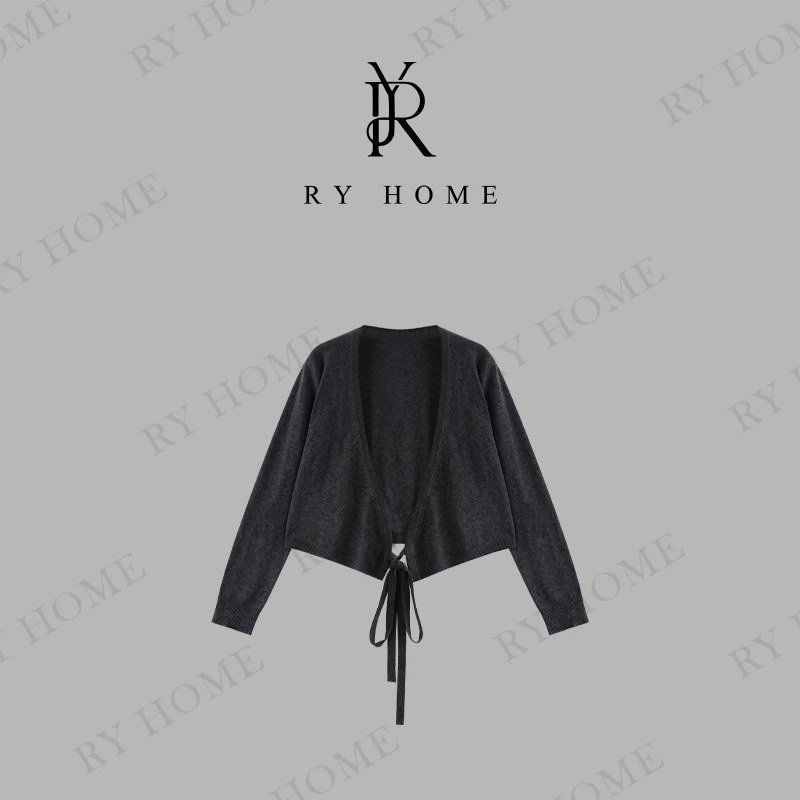 【容雨RYHOME】“曼思”绵羊毛＋新款薄款外搭毛织小开衫243M2611