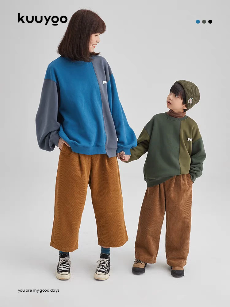 【赵赵家】（给号下单）原创童装儿童卫衣款套头拼接上衣（新疆包邮）