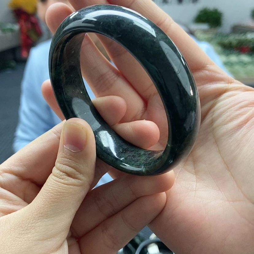 【闪购商品】蛇纹石玉54-65手镯颜色纹路多样性发货拍一发一未镶嵌