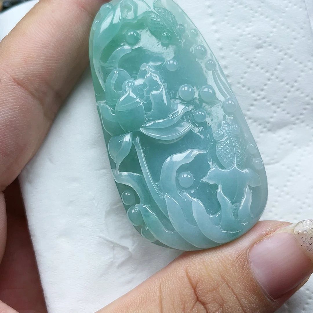 翡翠颈饰未镶嵌喜****〕天然