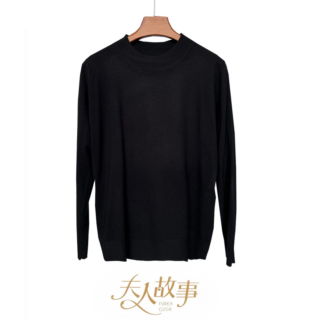 FUREAGUSHI/夫人故事秋季新款毛针织衫妈妈打底衫长袖针织衫M150