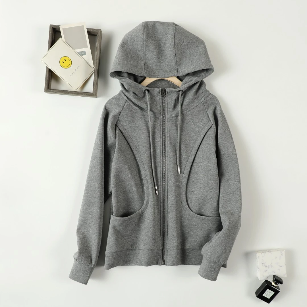 女士“五明治”连帽卫衣968开衫春秋