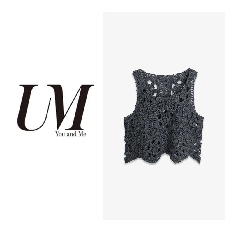 【U.M】羊毛马夹镂空艺术气质