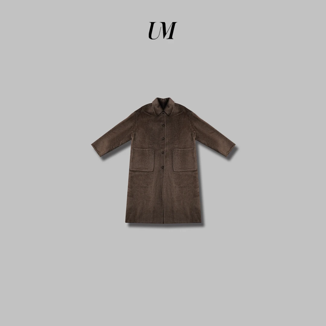 【U.M】翻领文艺长款气质大衣44DAH5190