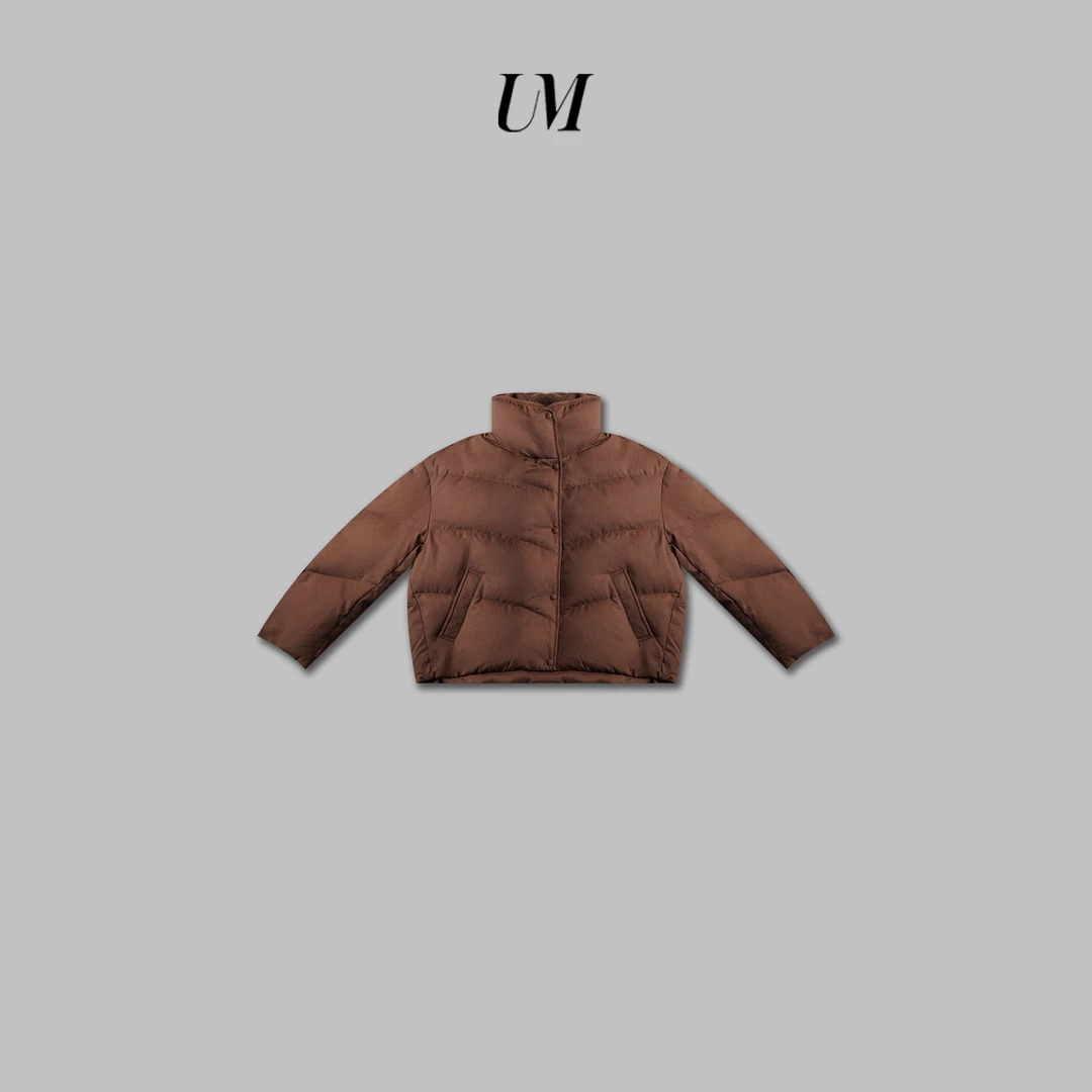 【U.M】绒语轻轻翻领复古短款保暖鹅绒服604035G