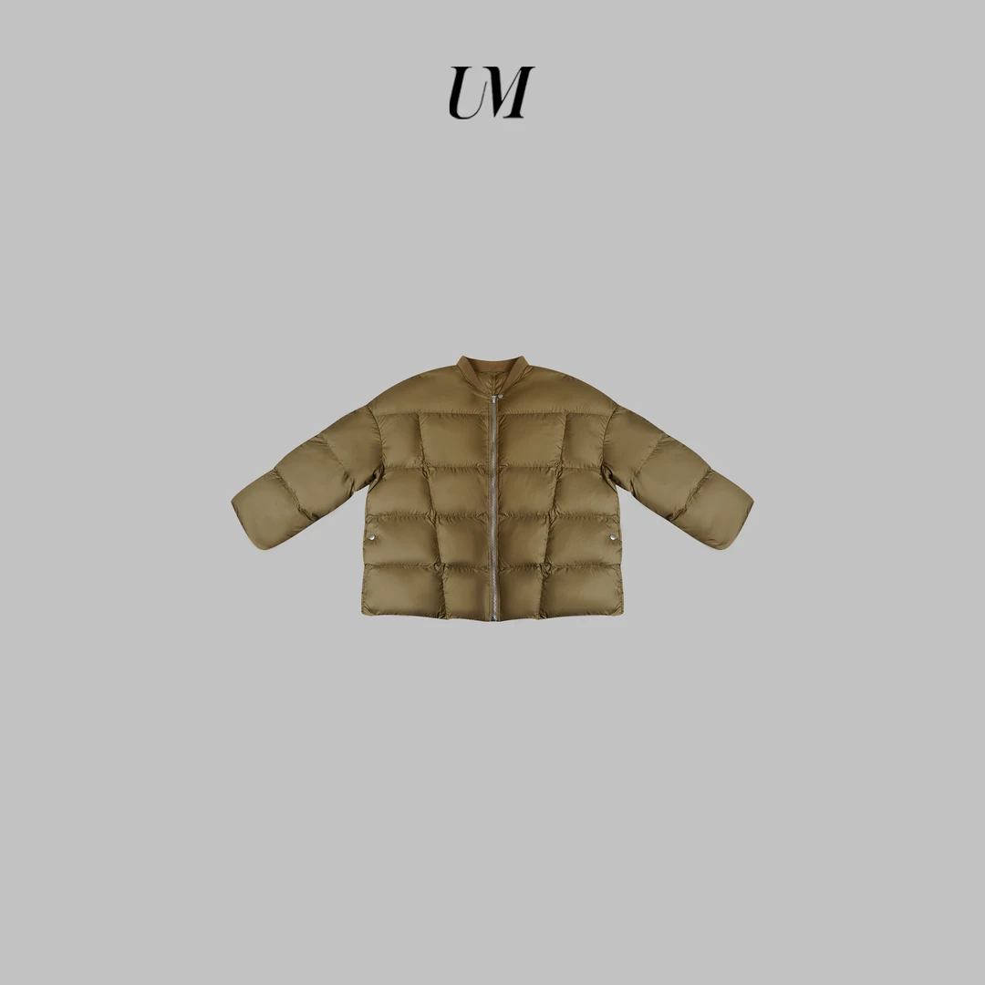 【U.M】冬季棒球领保暖运动羽绒服休闲简约百搭短款户外23G12