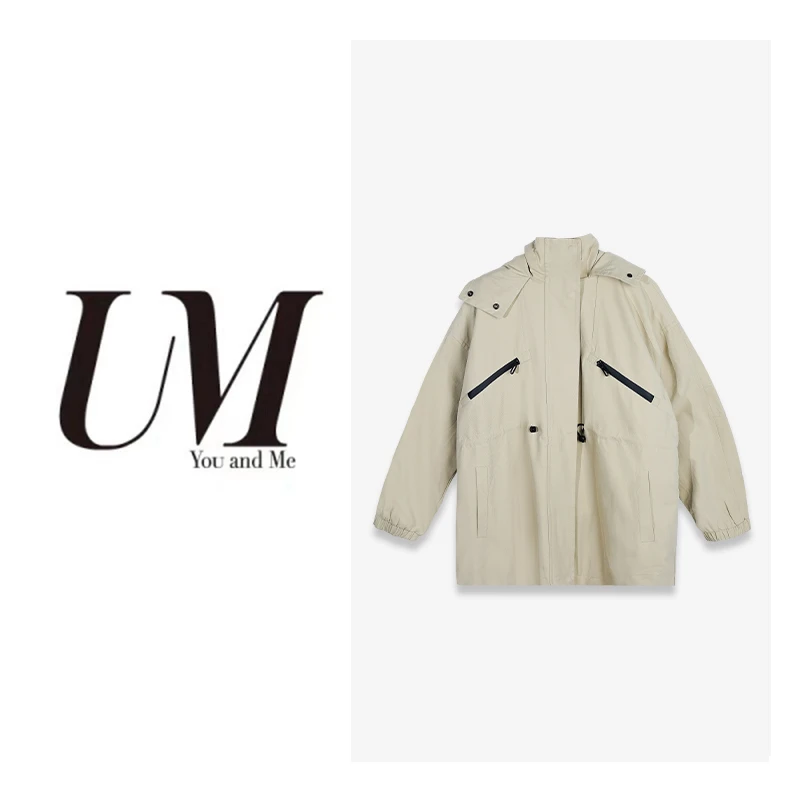【U.M】柏林往事连帽收腰一手长风衣外套