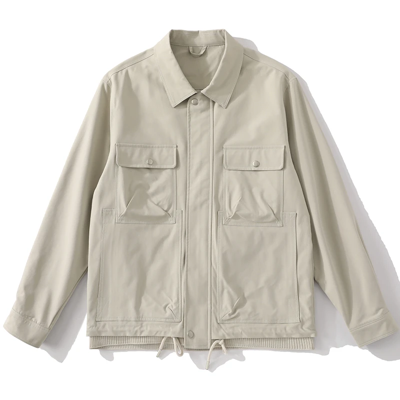 【断码五折】秋冬新款工装风翻领长袖夹克百搭帅气男士外套潮