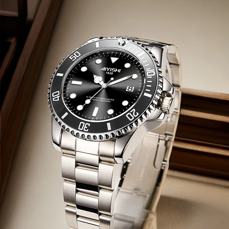 瑞士正品黑水鬼手表男款爆款2024新款夜光防水手表-1630-FXZXX-2