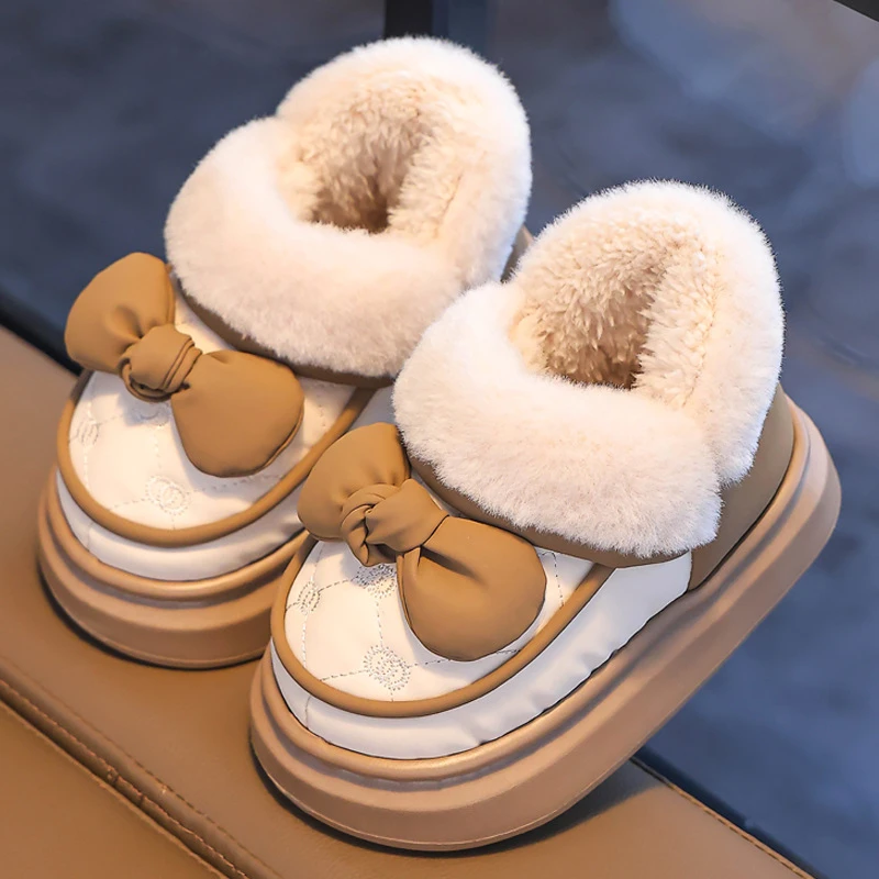 巴拉巴拉儿童棉鞋女童保暖加绒雪地靴秋冬季室内外穿防滑厚底女宝