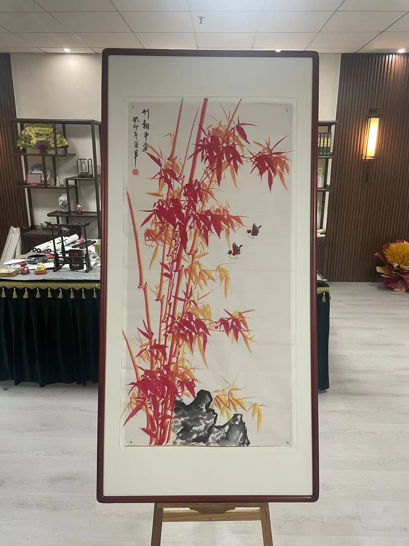 卢爱华-竹子-竹保平安--传承创新-六尺宣纸-不带框