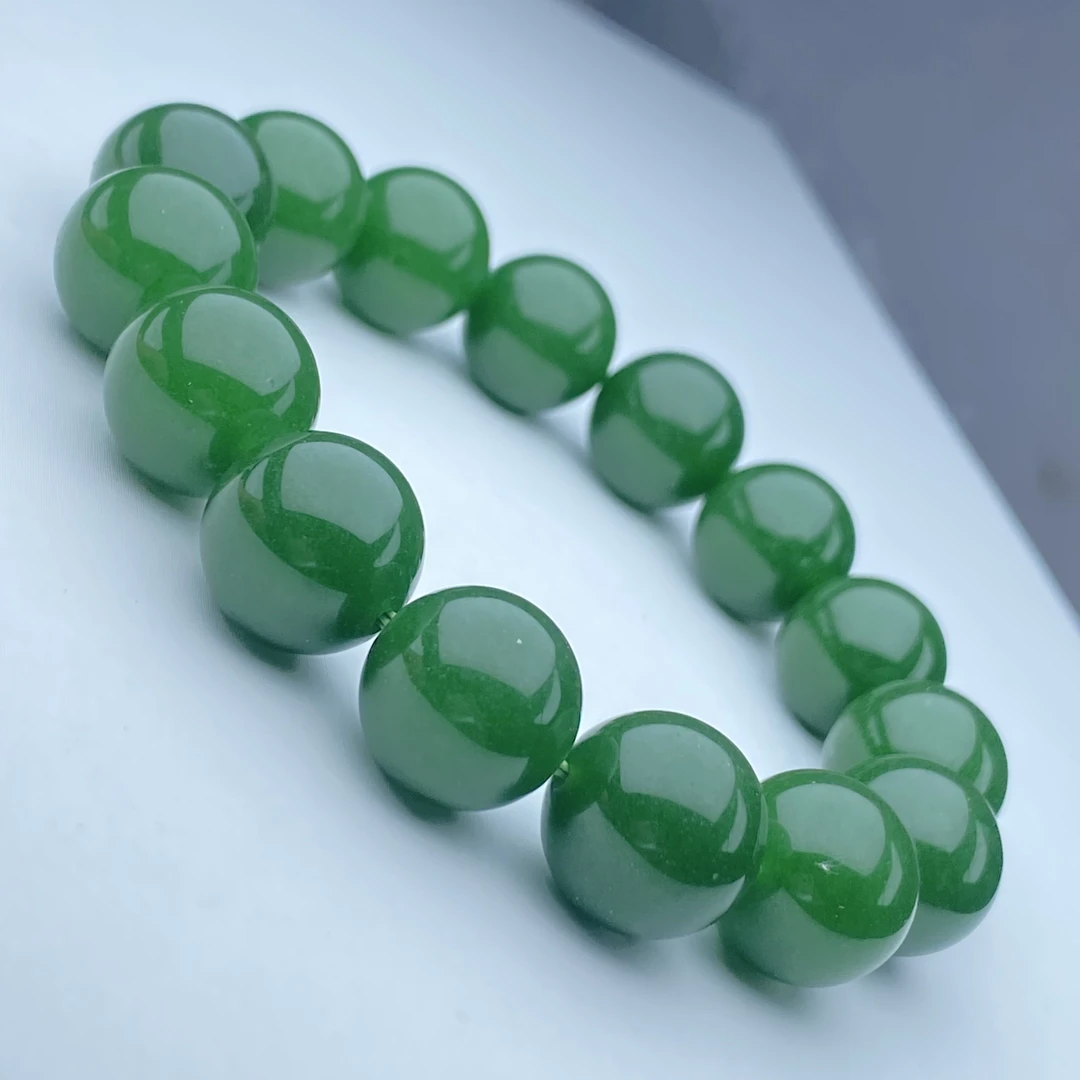 105号精品菠菜绿手链14mm多样性发一件