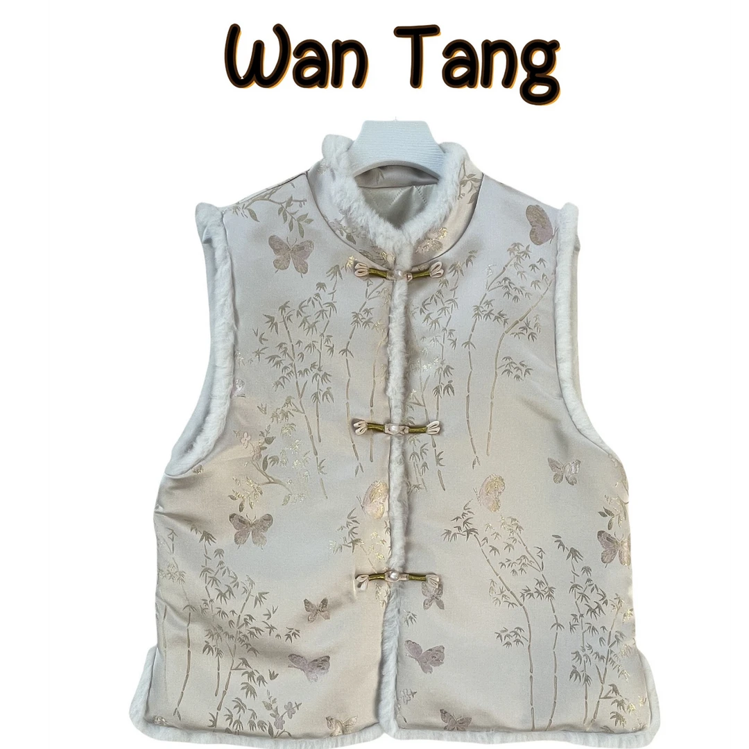 【冬蝶】新中式国风潮流气质百搭女款加绒马甲中国风民族风