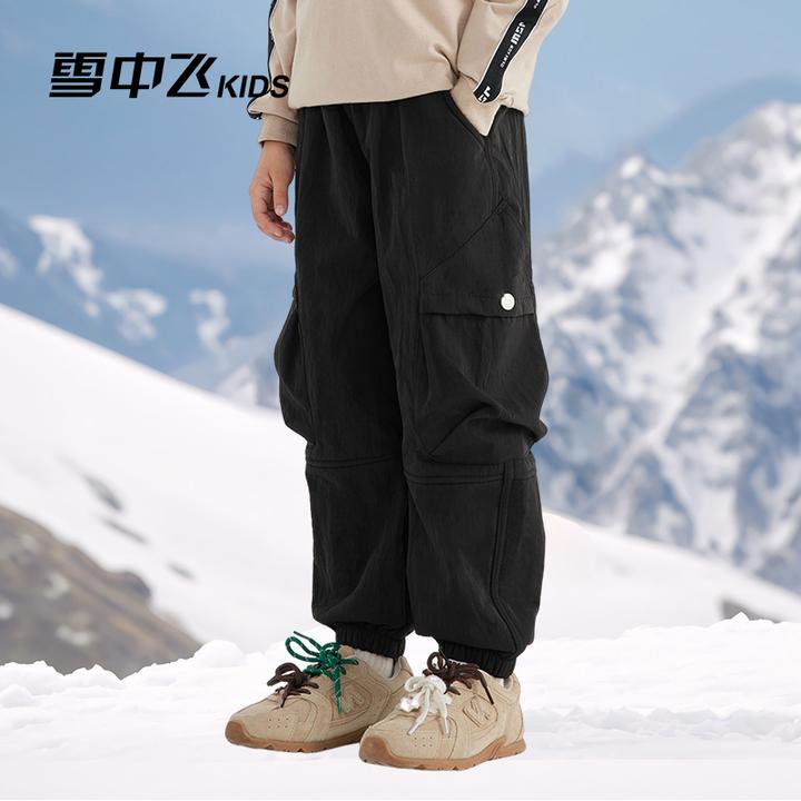 【加绒工装裤】雪中飞儿童2024百搭五防加绒束脚工装裤X309319853FT