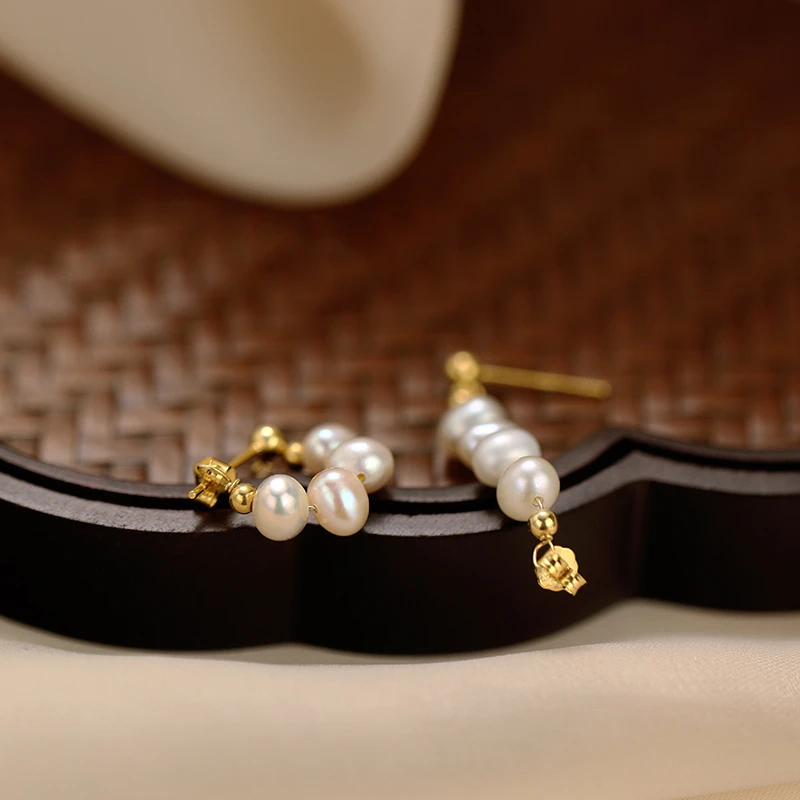 138珍珠耳环耳饰简约百搭法式温柔优雅