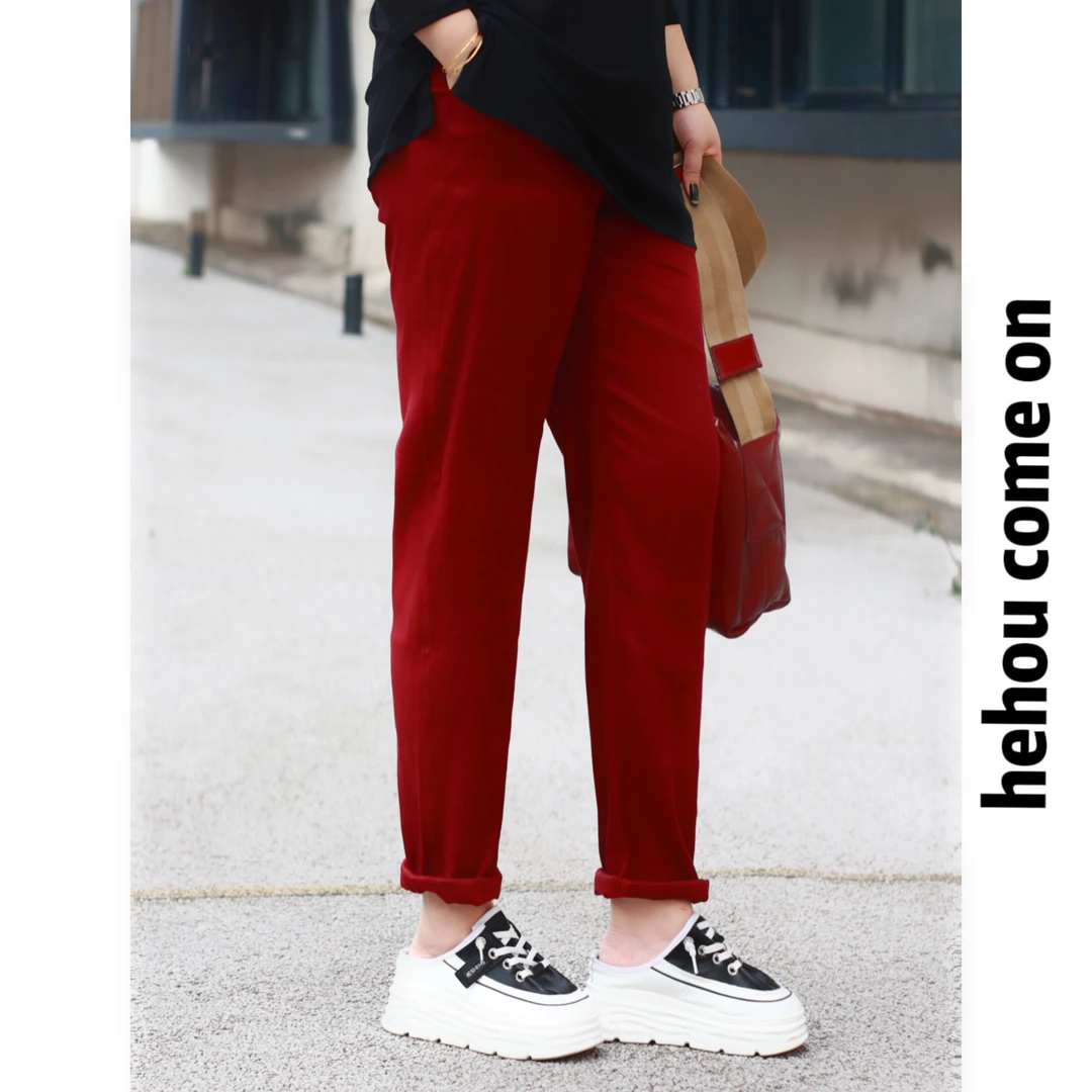 52022 和后大码  夏季显瘦时尚百搭宽松设计师潮流百搭裤