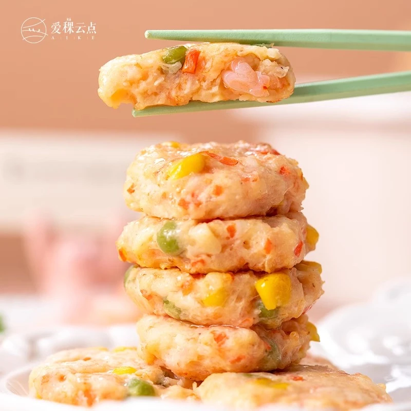 爱稞虾饼儿童早餐食品营养半成品特色宝宝日式油炸速食小学生食材