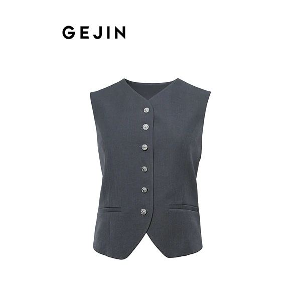GEJIN/歌锦2024秋季新款时尚轻奢气质优雅显瘦西装马甲9332470002