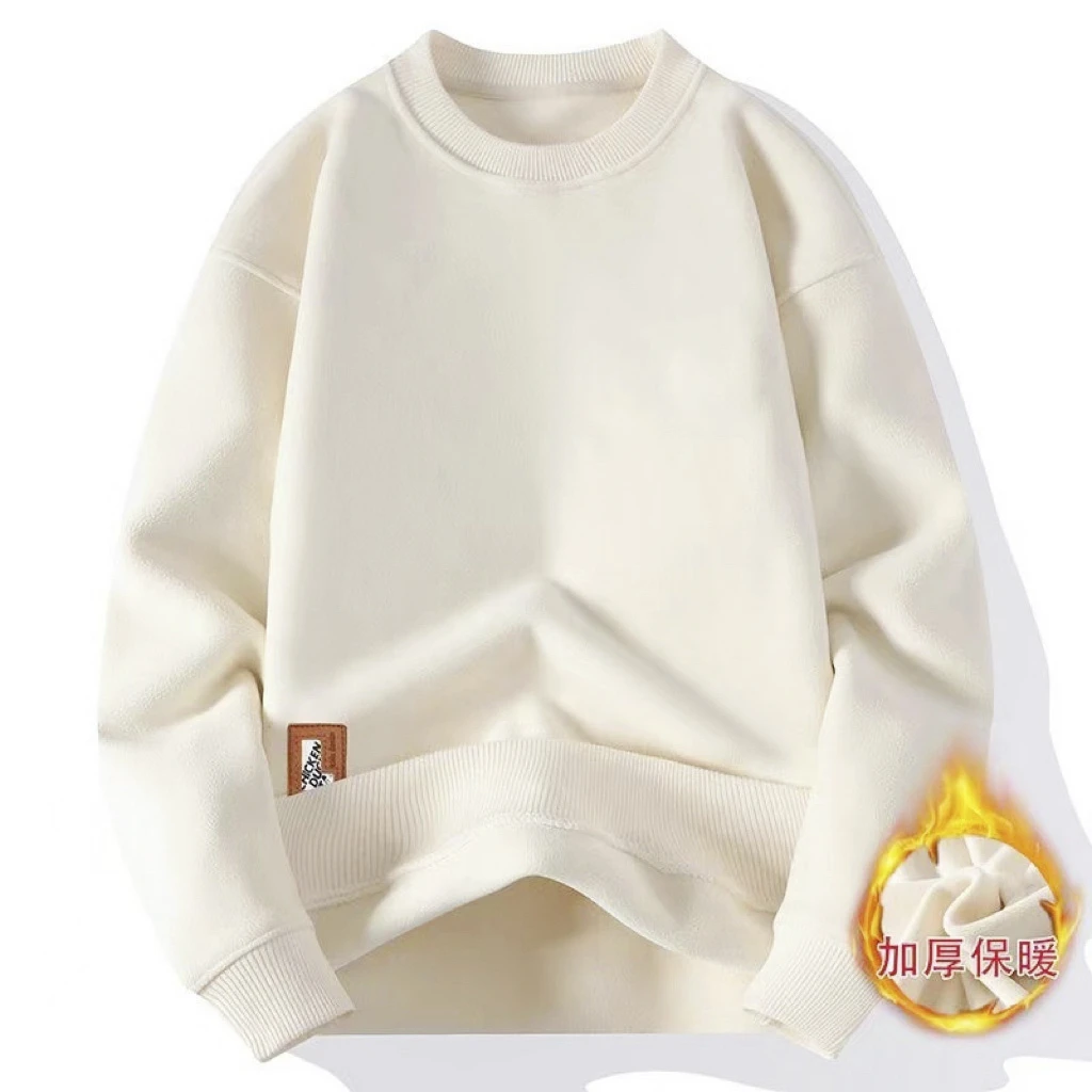 【主播同款内搭】加厚奥粒绒秋冬新款长袖圆领卫衣宽松保暖内搭L