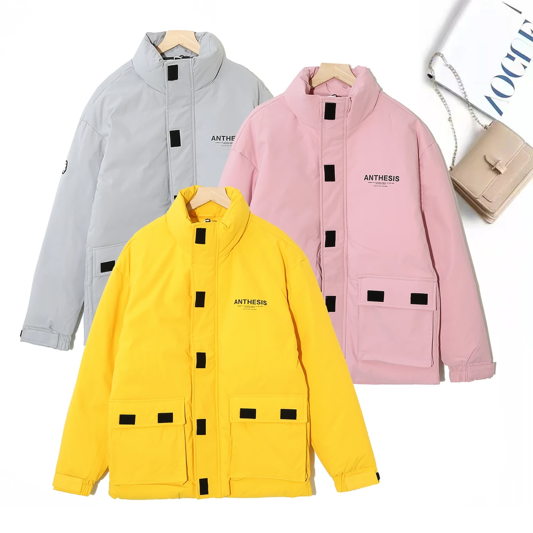 厚款简约工装风保暖冬季立领棉服时尚百搭情侣款冬棉衣秋冬1C885