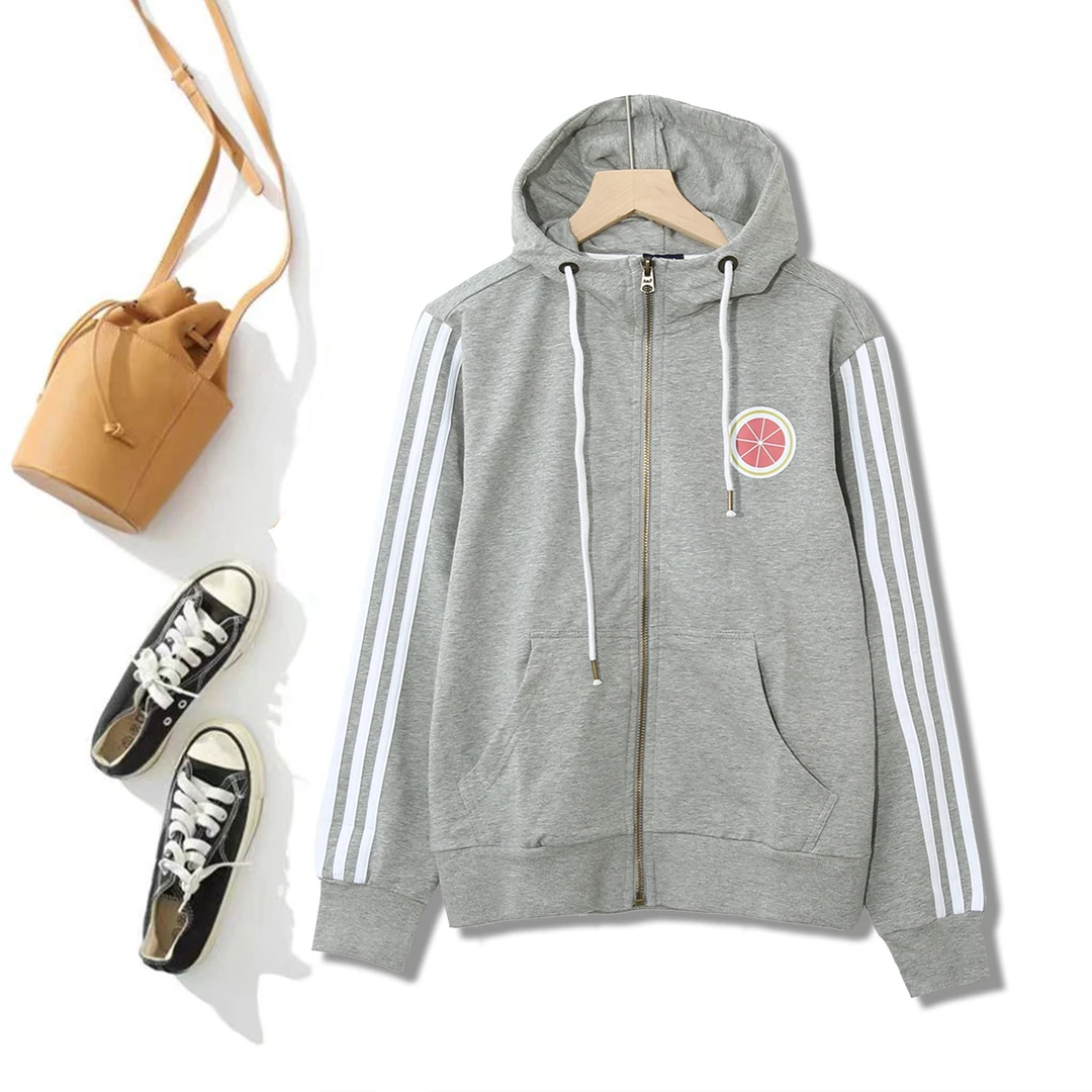 【特价】女士连帽拉链外套休闲户外运动百搭春秋季设计感外套2C715