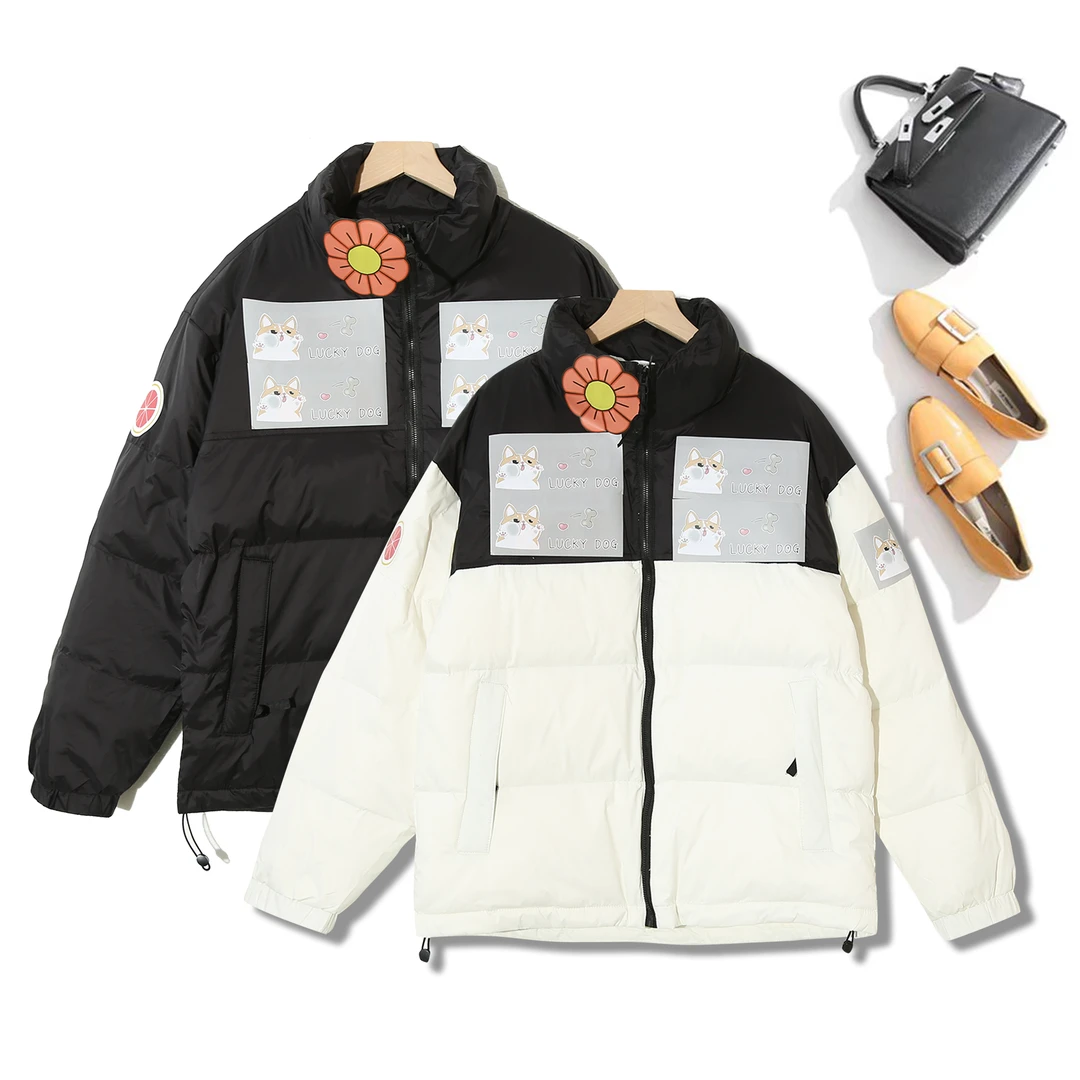 连帽休闲简约御寒保暖百搭通勤风长款棉服男女同款P-2G08